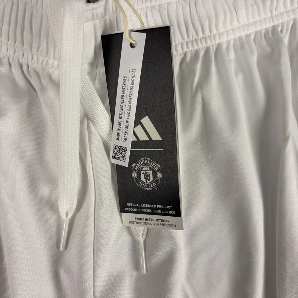 Adidas Manchester United Home Training Shorts White HR3678 Mens Large NWT